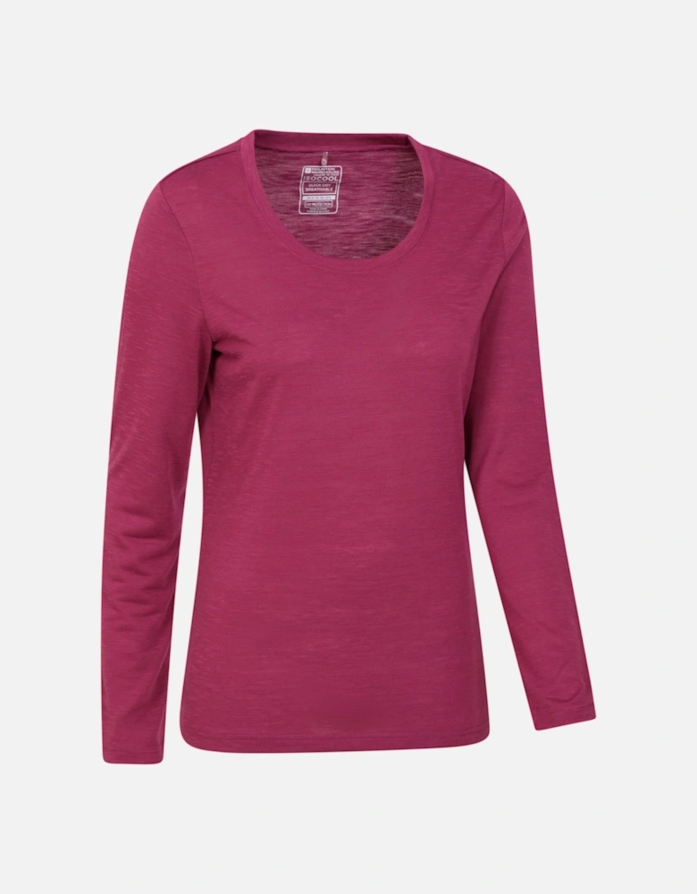Womens/Ladies Agra Slub Long-Sleeved Top