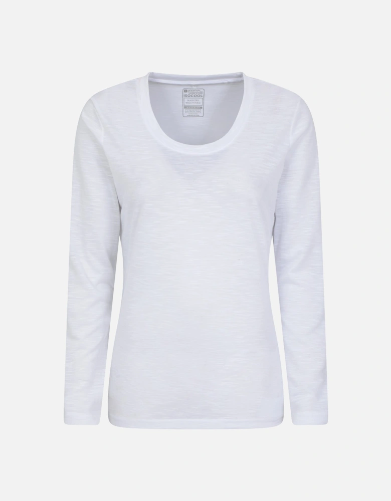 Womens/Ladies Agra Slub Long-Sleeved Top