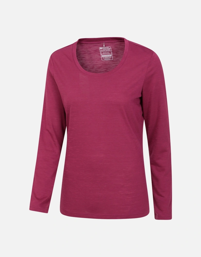 Womens/Ladies Agra Slub Long-Sleeved Top