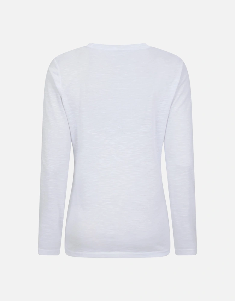 Womens/Ladies Agra Slub Long-Sleeved Top