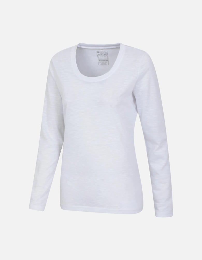Womens/Ladies Agra Slub Long-Sleeved Top