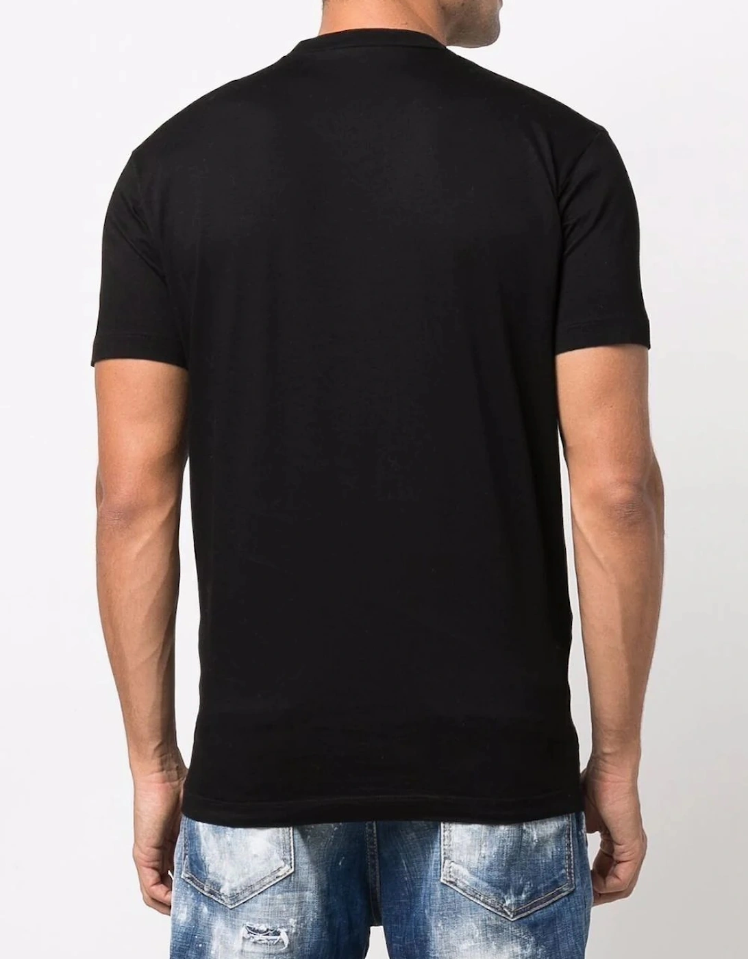 Mens T Shirts D2 Icon Patch Regular Fit Short Sleeve Summer Cotton Tee