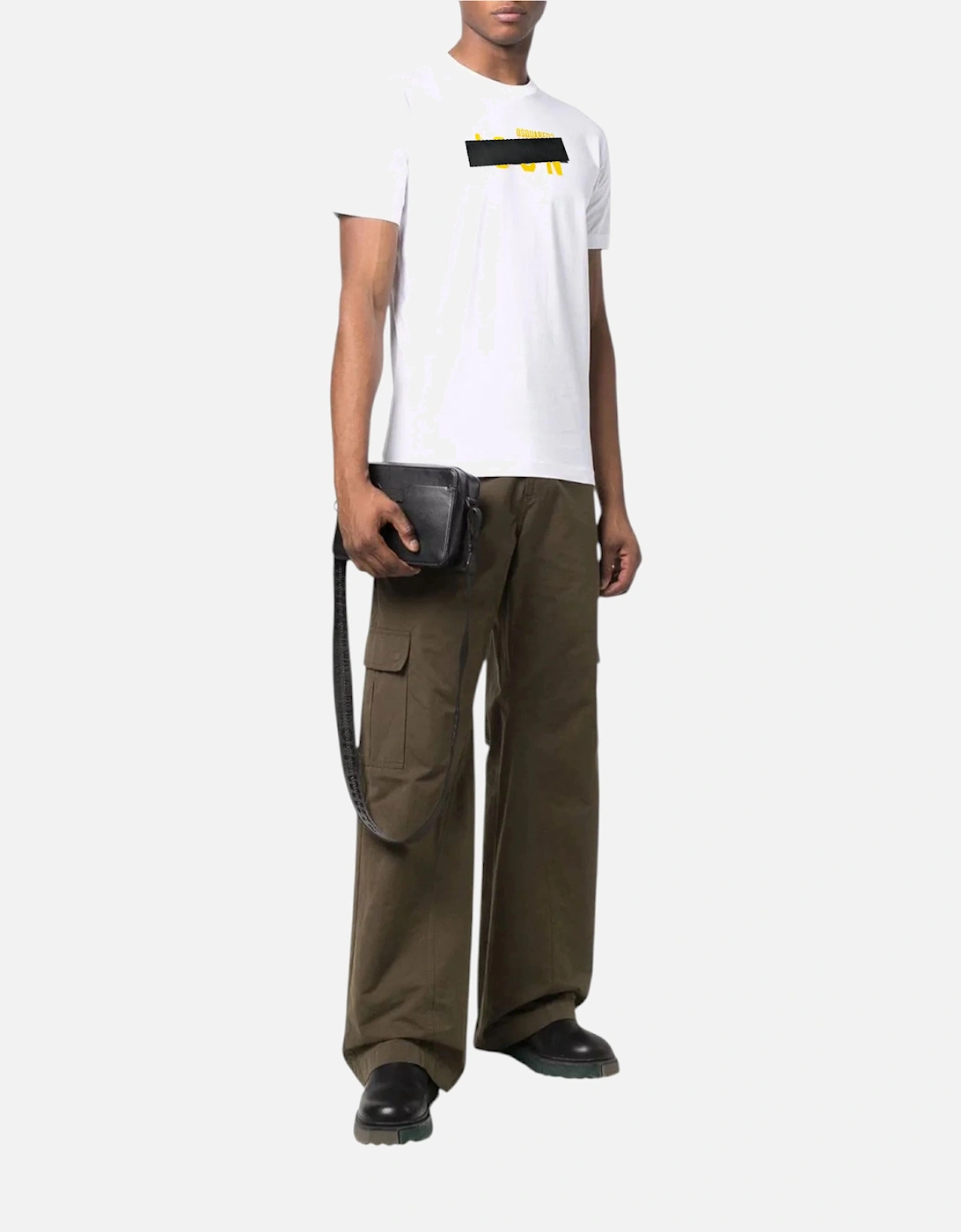 Mens T Shirts D2 Icon Patch Regular Fit Short Sleeve Summer Cotton Tee