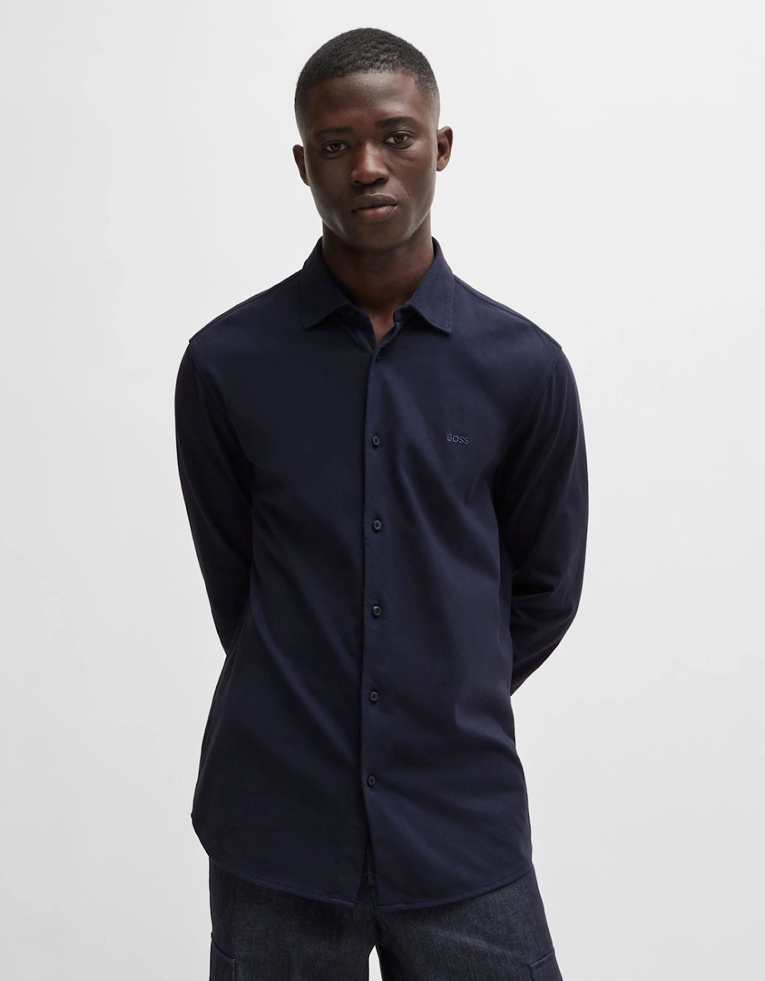 Embroidered Branding Slim-Fit Shirt, 6 of 5