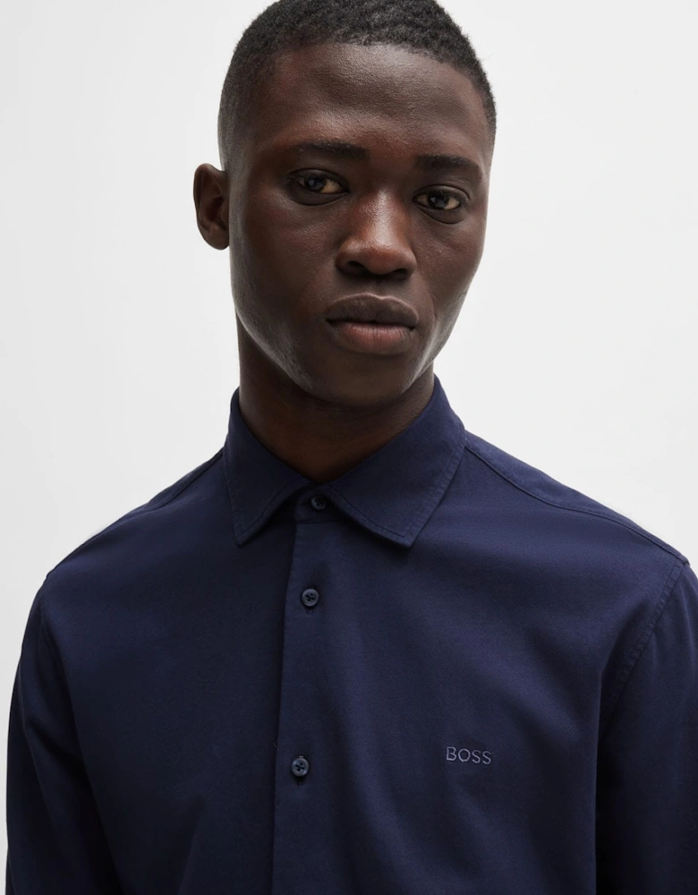 Embroidered Branding Slim-Fit Shirt
