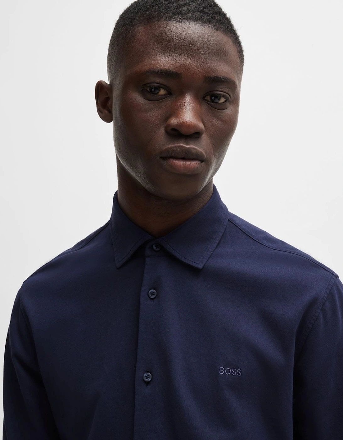 Embroidered Branding Slim-Fit Shirt