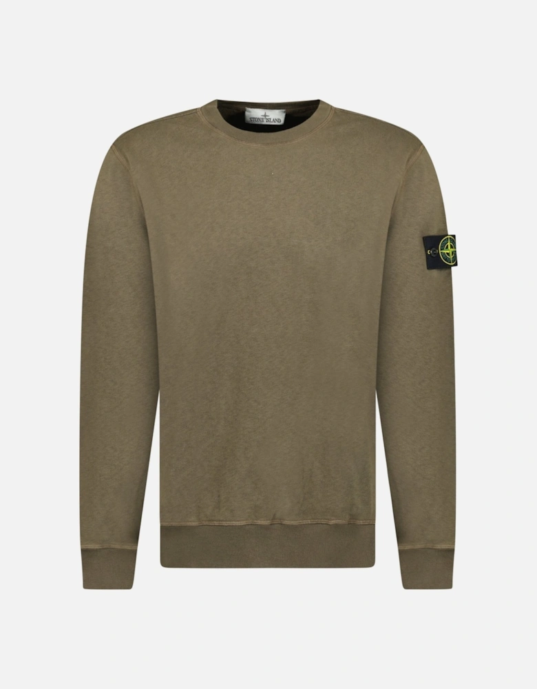 Old Effect Crewneck Sweatshirt Military Green