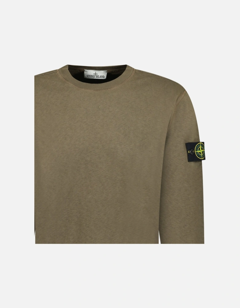 Old Effect Crewneck Sweatshirt Military Green