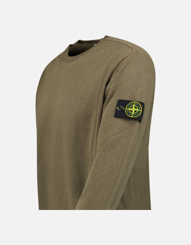 Old Effect Crewneck Sweatshirt Military Green