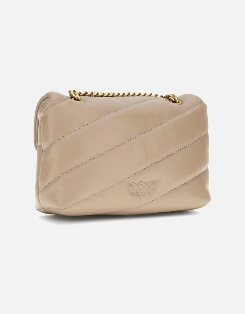 Calfskin Quilted Love Birds Shoulder Bag Women - Beige