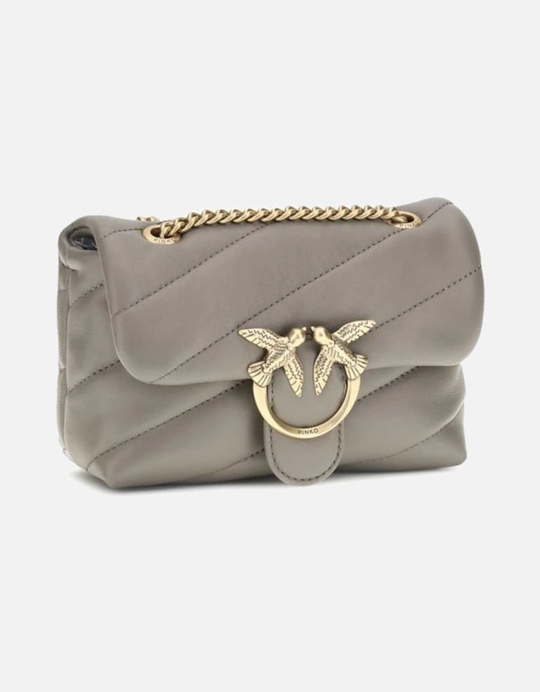 Calfskin Quilted Love Baby Shoulder Bag Women - Gray