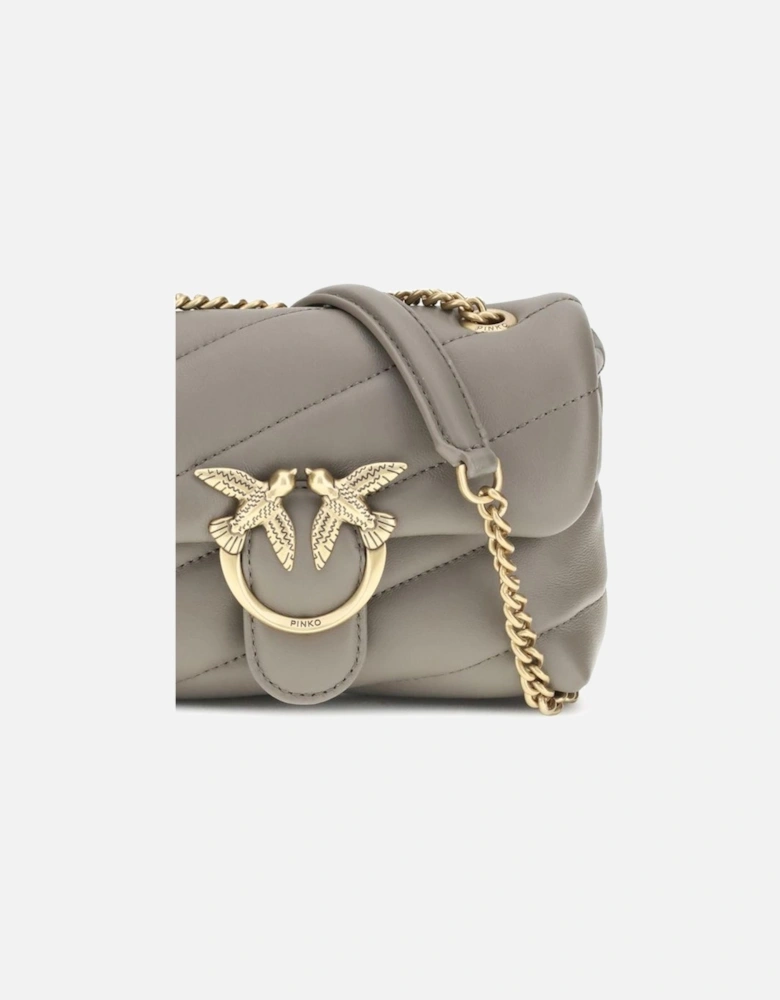 Calfskin Quilted Love Baby Shoulder Bag Women - Gray