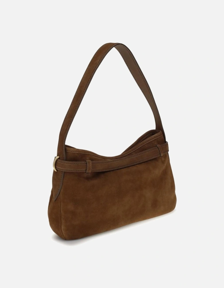 Lambskin Leather Structured Tote Bag Women - Brown Shoulder Bags