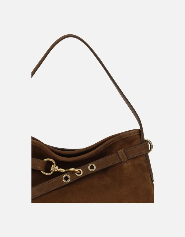 Lambskin Leather Structured Tote Bag Women - Brown Shoulder Bags