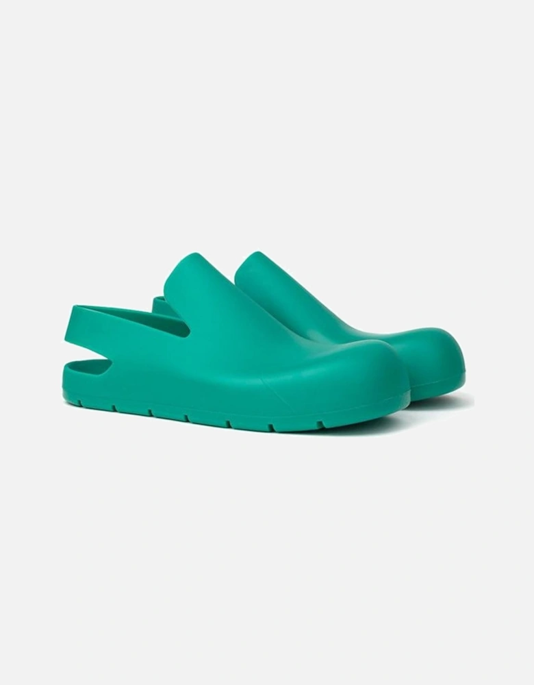 Matte Rubber Puddle Slippers Sandals Women - Green