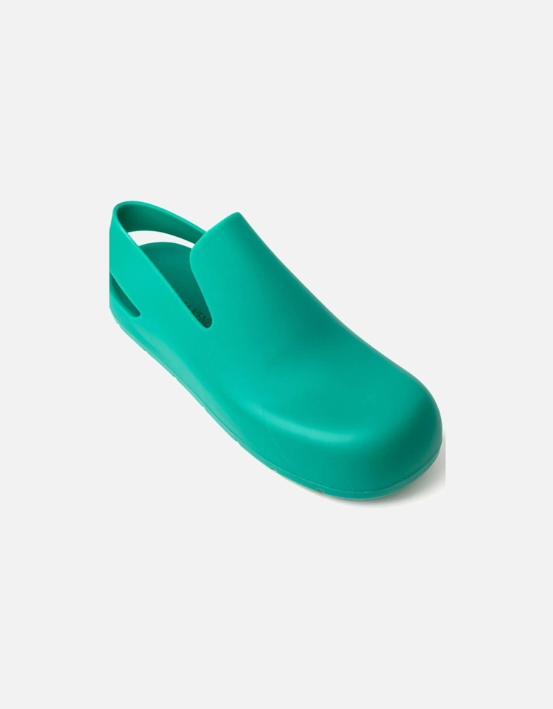 Matte Rubber Puddle Slippers Sandals Women - Green