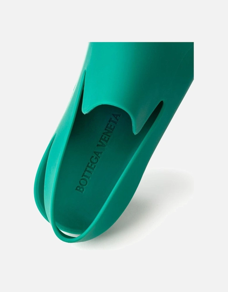 Matte Rubber Puddle Slippers Sandals Women - Green