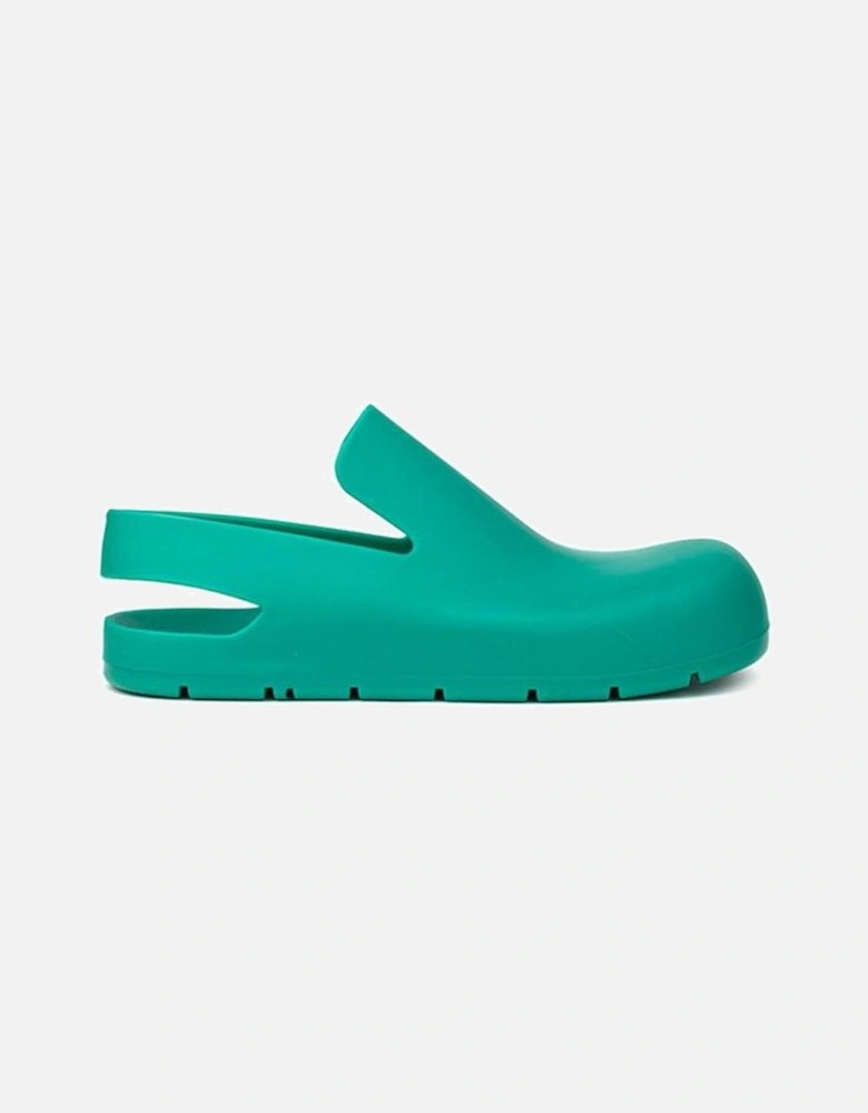 Matte Rubber Puddle Slippers Sandals Women - Green