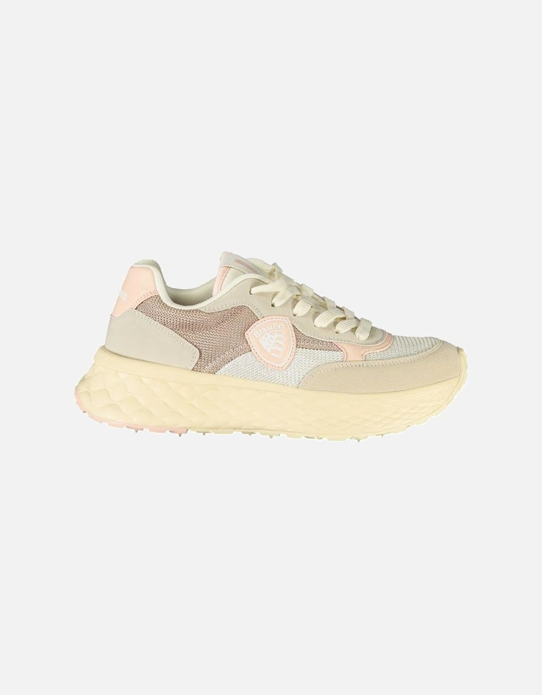 Sporty Dynamic Sneakers with Contrasting Pink Details Women - Beige, 4 of 3