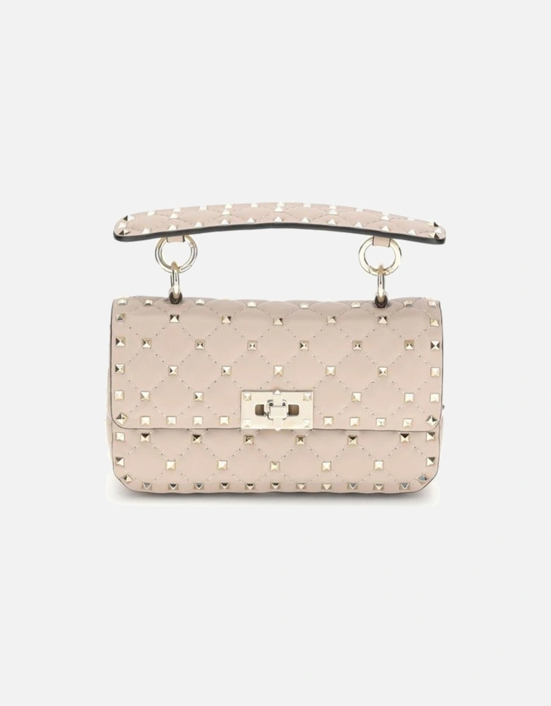 Leather Rockstud Spike Handbag with Studded Strap Women - Multicolor