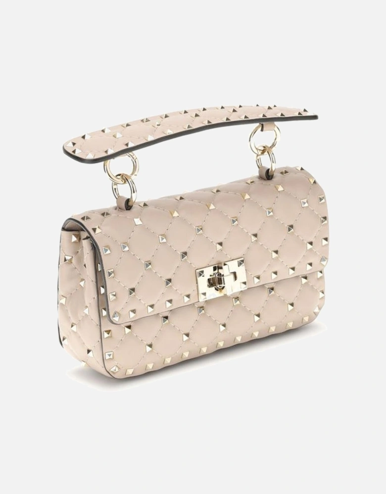 Leather Rockstud Spike Handbag with Studded Strap Women - Multicolor