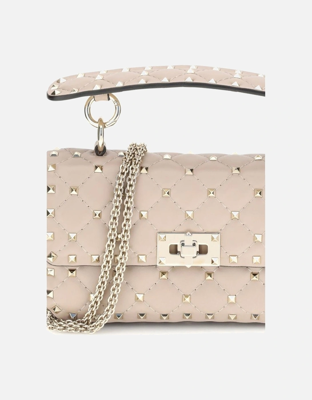 Leather Rockstud Spike Handbag with Studded Strap Women - Multicolor