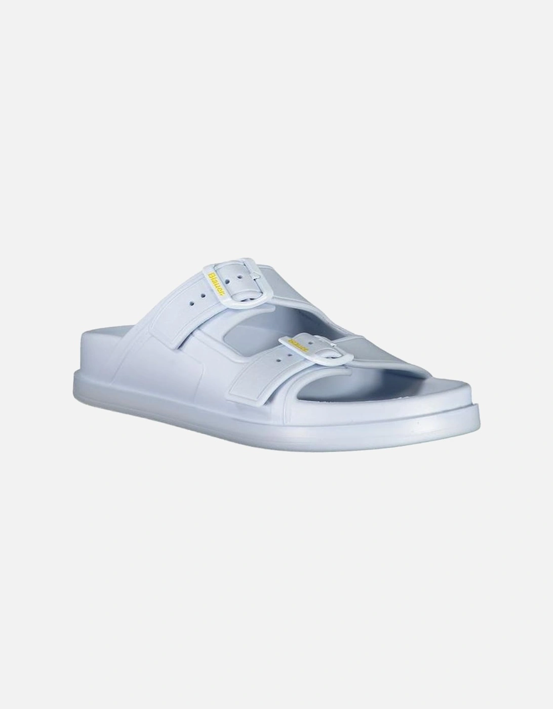 Striking Print Slip-On Sandals with Adjustable Buckles Women - Blue