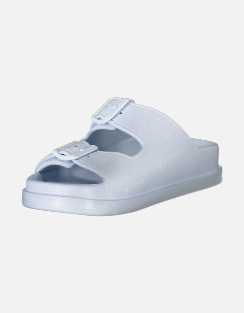 Striking Print Slip-On Sandals with Adjustable Buckles Women - Blue