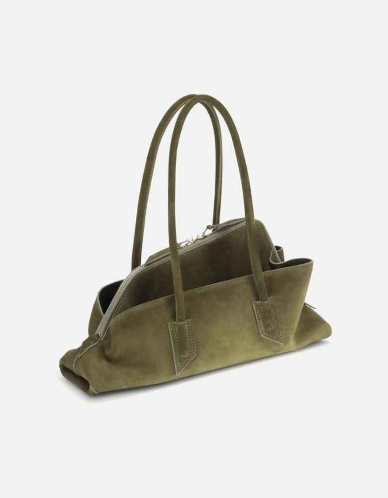 Soft Suede Calfskin Small Shoulder Bag Women - Green
