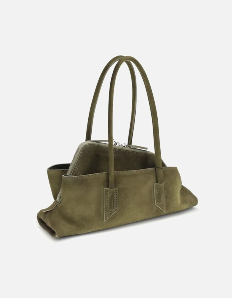 Soft Suede Calfskin Small Shoulder Bag Women - Green