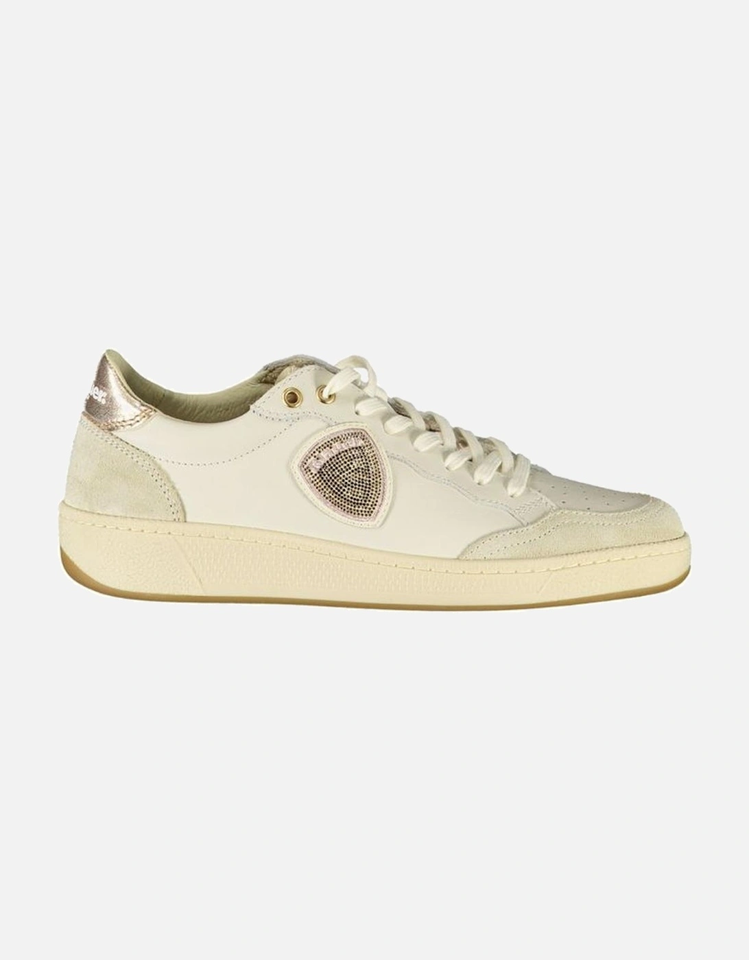 Chic Fusion Comfort Sneakers with Bronze Accents Women - White, 4 of 3