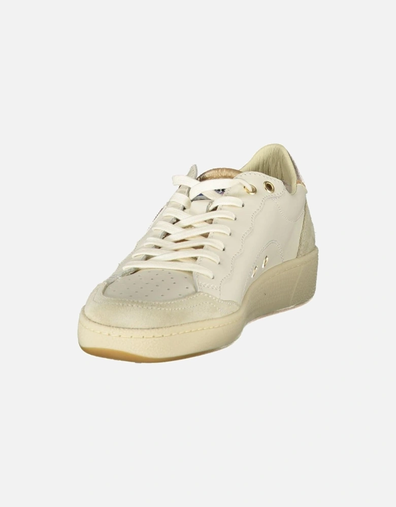Chic Fusion Comfort Sneakers with Bronze Accents Women - White