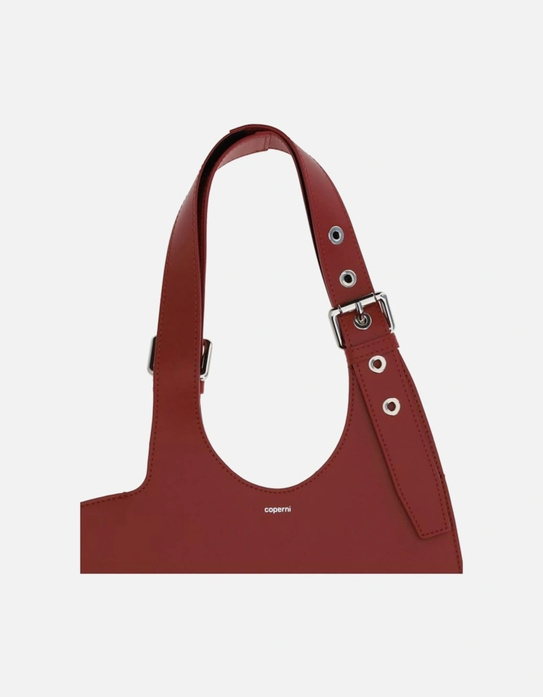 Heart Shaped Leather Shoulder Bag Women - Bordeaux