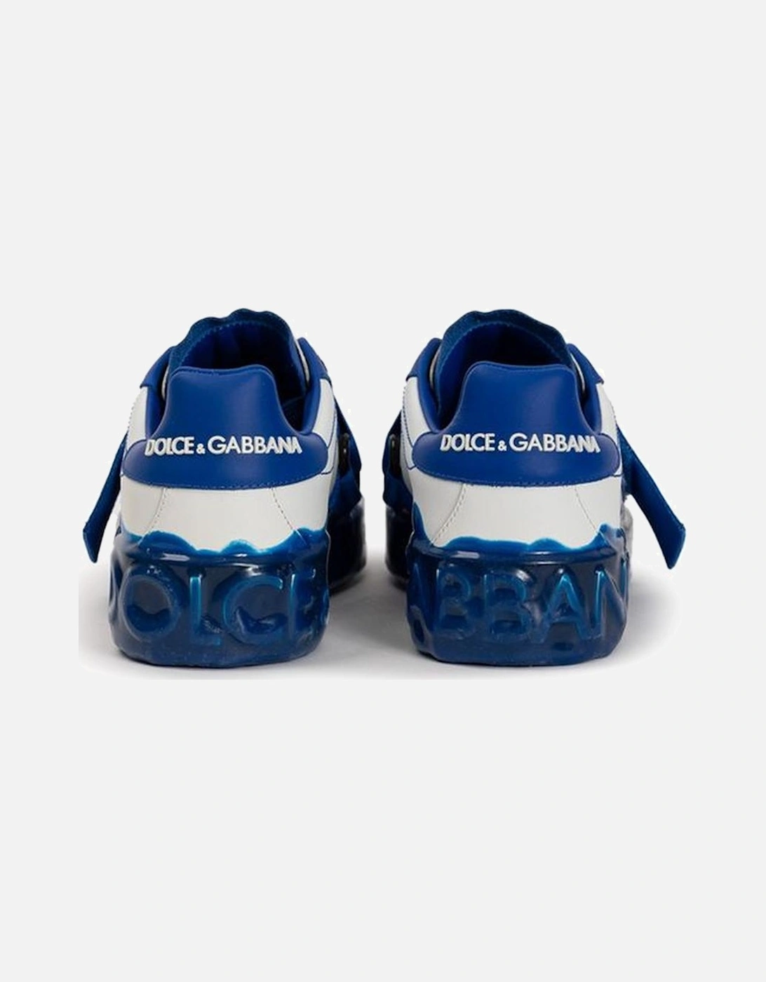 Low-Top Leather Sneakers with Logo Strap Women - White