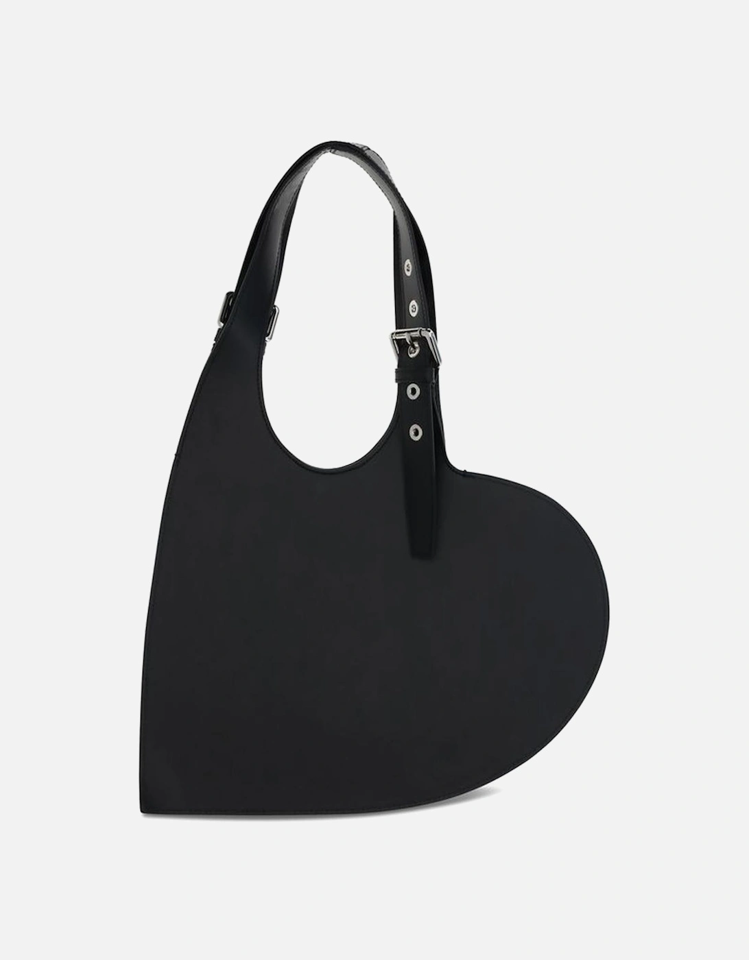 Belt Heart Leather Shoulder Bag Women - Black