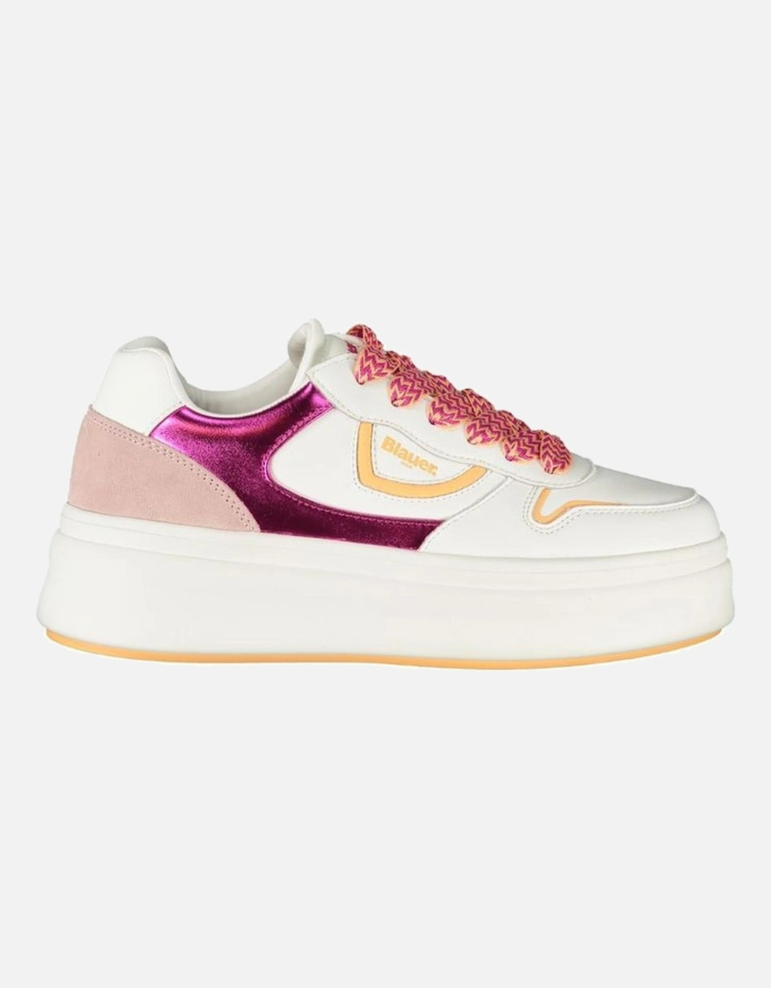 Vibrant Sports Shoes with Contrasting Laces Women - White Sneakers, 4 of 3