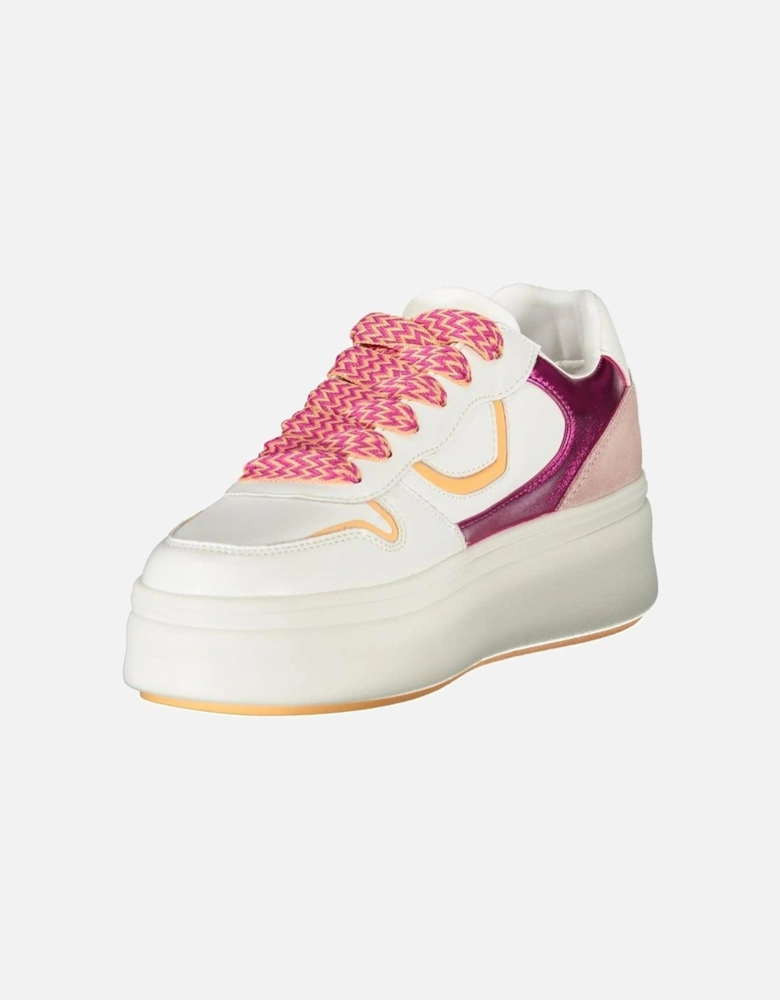 Vibrant Sports Shoes with Contrasting Laces Women - White Sneakers