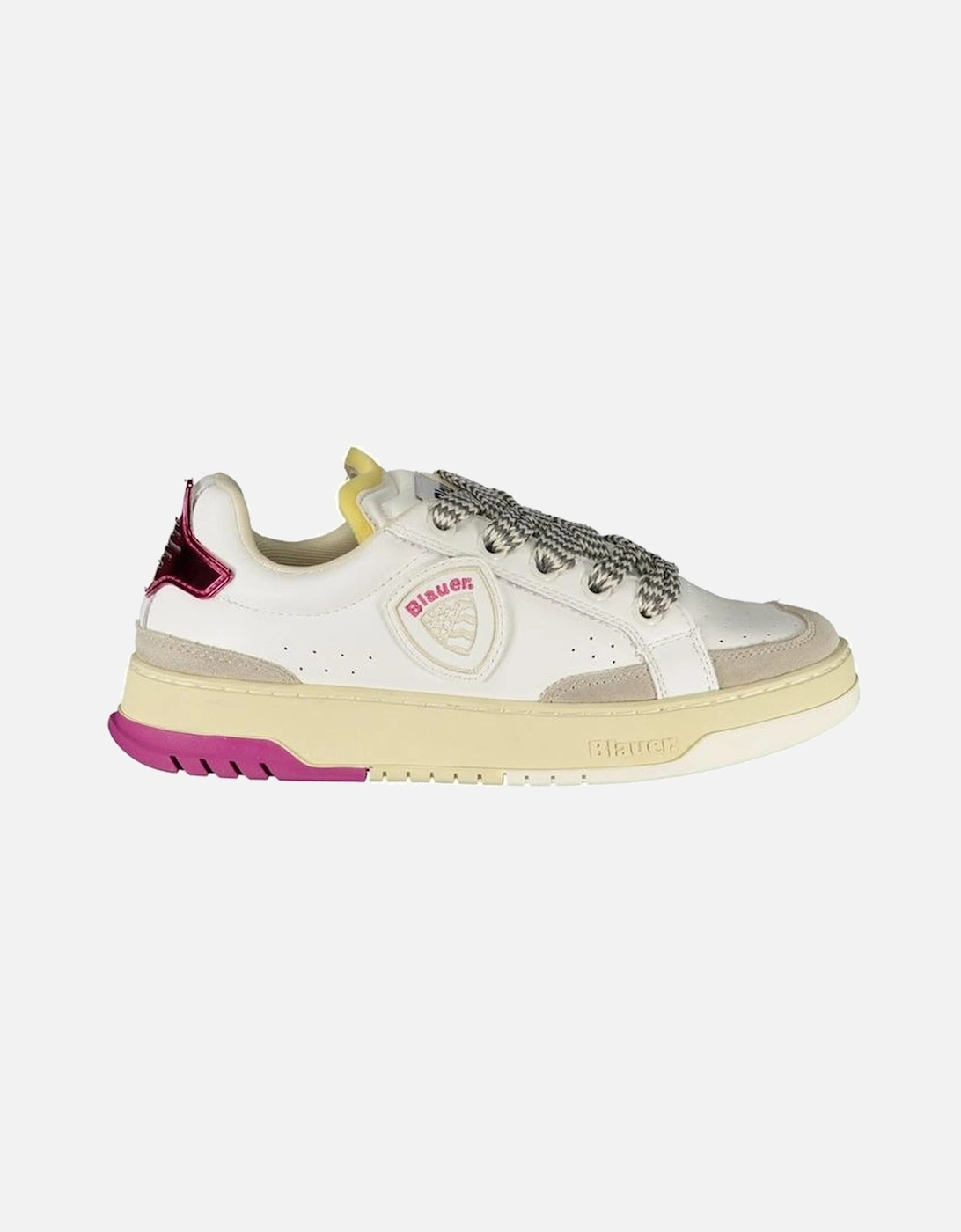Sporty Sneakers with Removable Insole and Bold Logo Women - White, 4 of 3