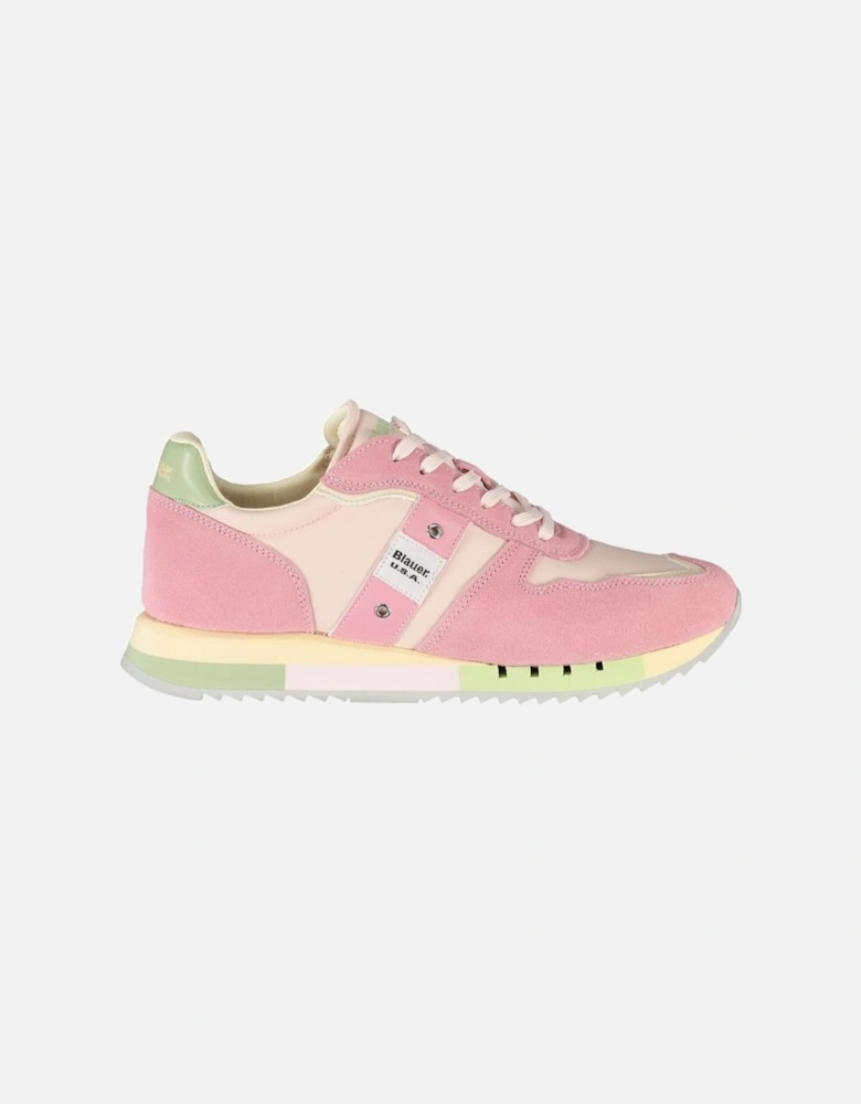 Laced Sport Shoes with Contrasting Details Women - Pink Sneakers