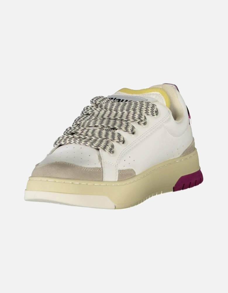 Sporty Sneakers with Removable Insole and Bold Logo Women - White