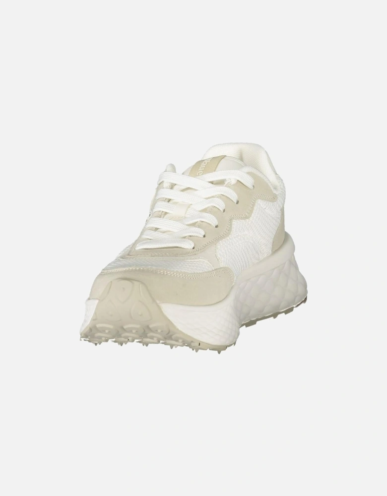 Sporty White Sneakers with Contrasting Details Women