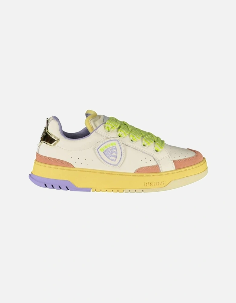 Contrasting Detail Lace-Up Sneakers Women - White