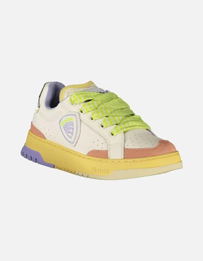 Contrasting Detail Lace-Up Sneakers Women - White