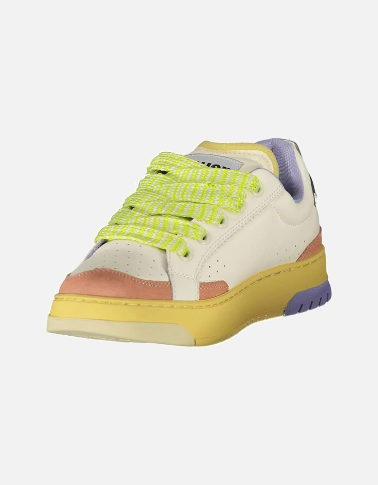 Contrasting Detail Lace-Up Sneakers Women - White