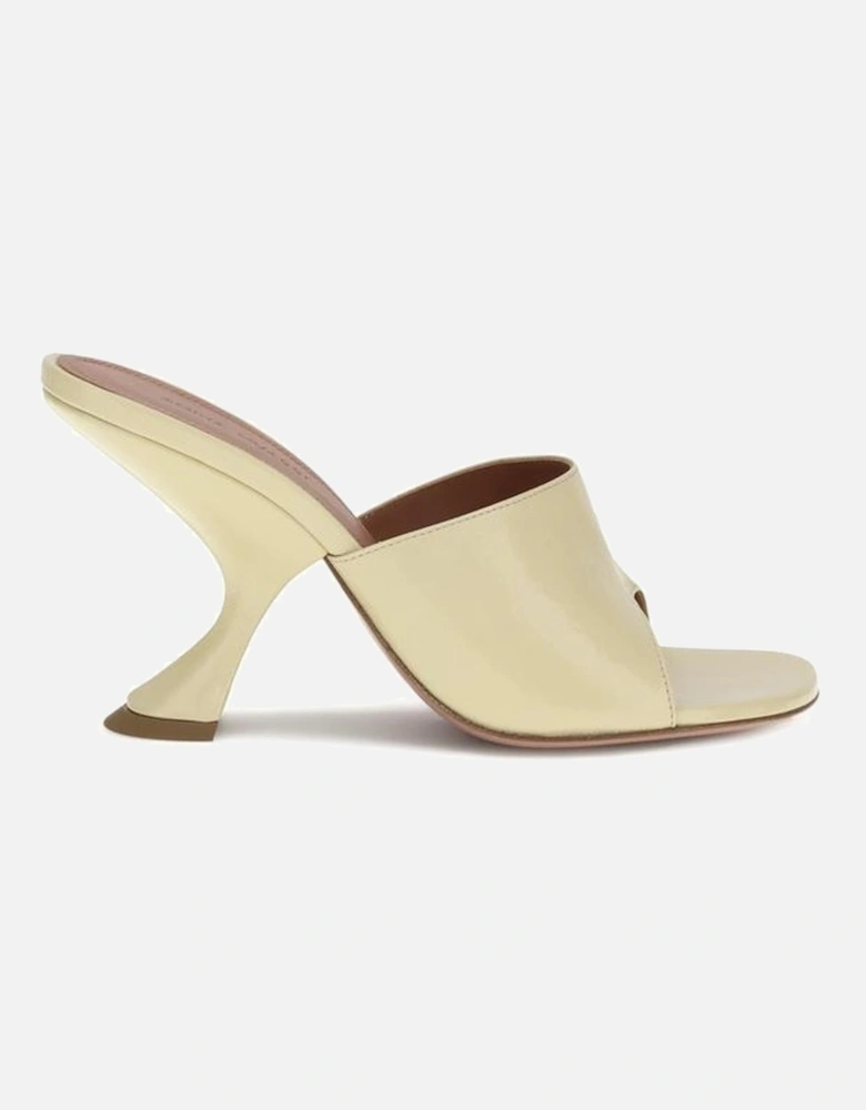 Geometric Heel Sculptural Open Toe Sandals Women - Cream