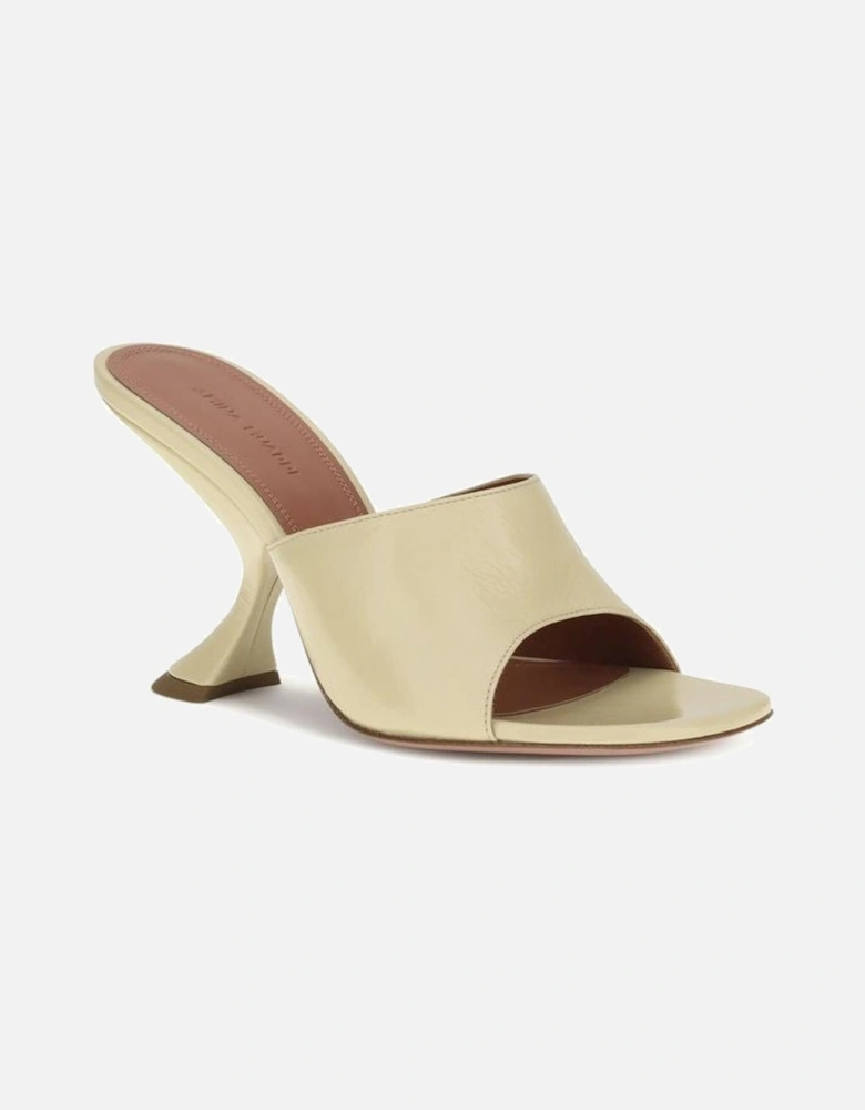 Geometric Heel Sculptural Open Toe Sandals Women - Cream