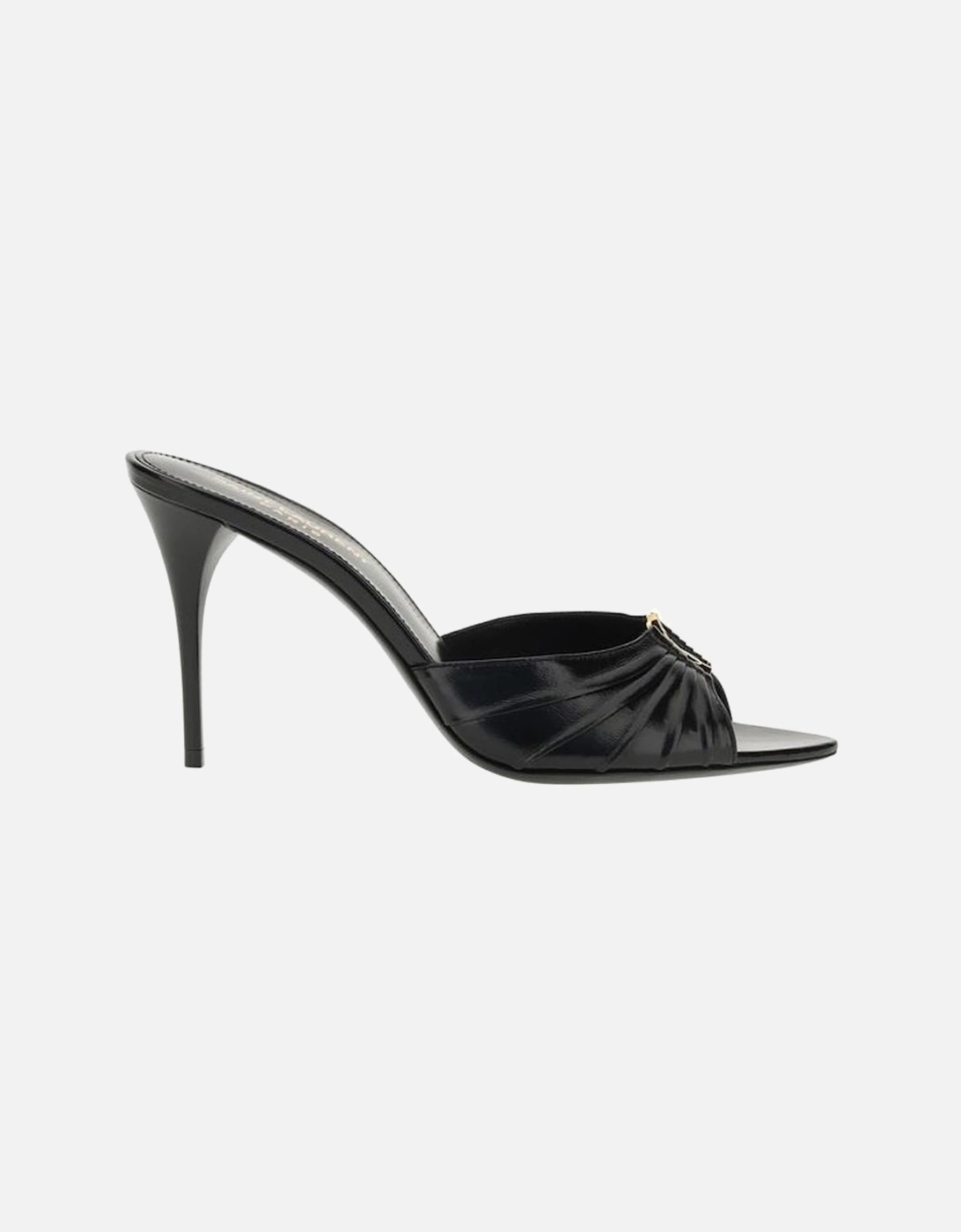 Soft Lambskin Babylone Sandals with YSL Detail Women - Black, 5 of 4