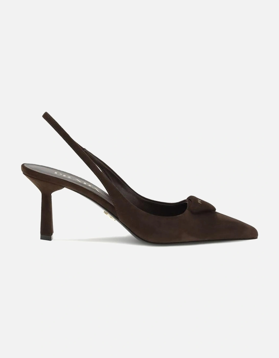 Suede Slingback Pointed Toe Pumps Women - Brown, 5 of 4