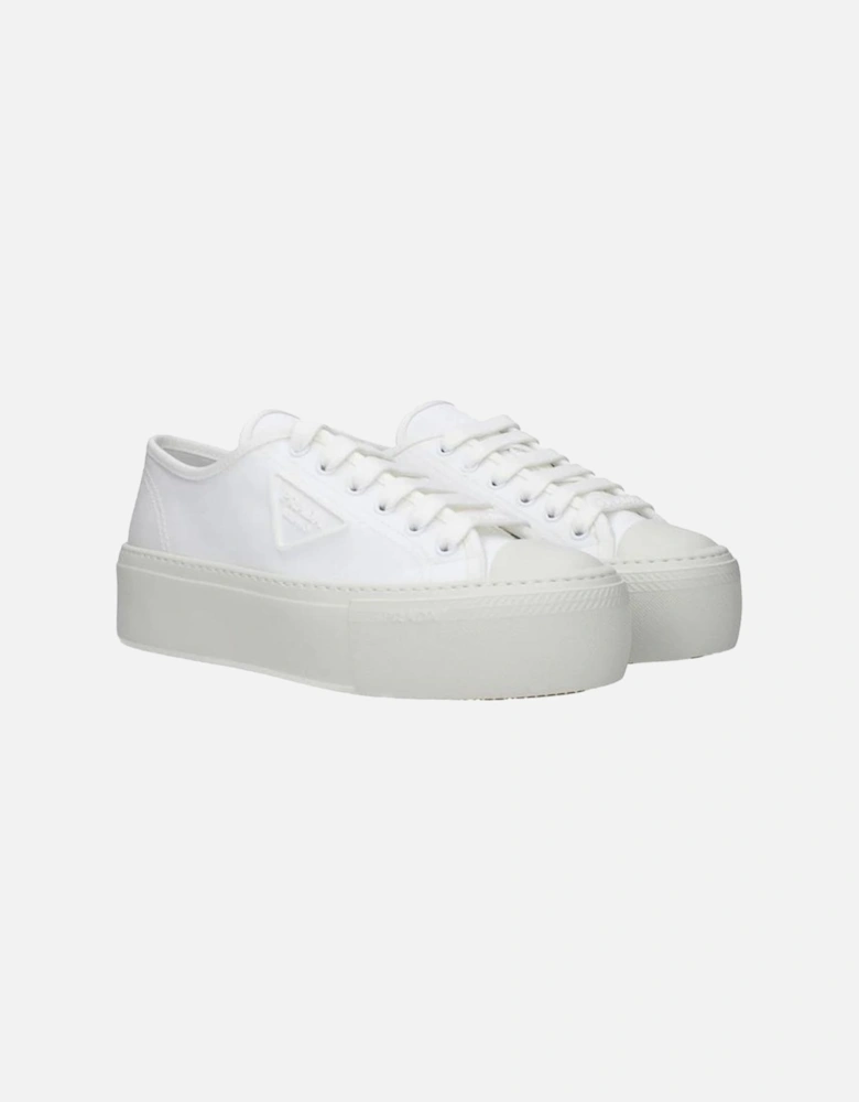 Leather Insole Lace-Up Sneakers with Logo Detailing Women - White