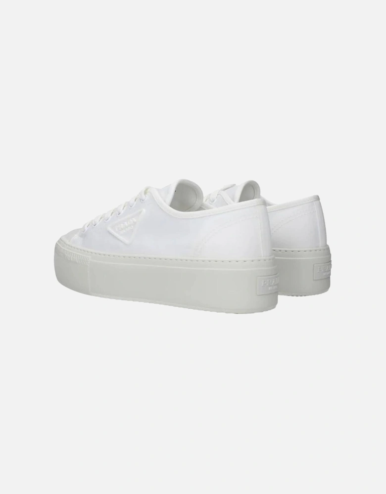 Leather Insole Lace-Up Sneakers with Logo Detailing Women - White